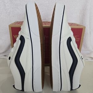 Vans Off The Wall White and Navy Sneakers